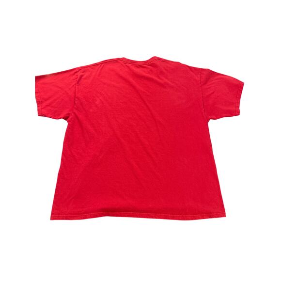 Levi's Distressed Batwing Logo T-shirt Red With Black Graphics Size XXL - Picture 4 of 4